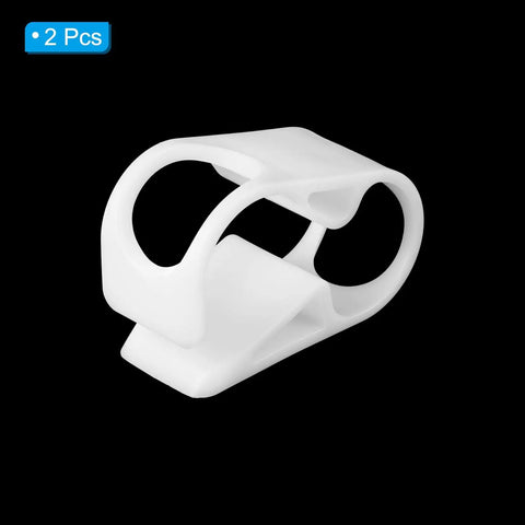 Plastic Tube Clamps Set Of Two For Three Quarters To One Inch Tube OD Adjustable Flow Control Hose Clip White POM Material