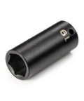 Shop Essential Six Point Deep Impact Socket Engineered For A Three Eighth Inch Drive To Firmly Lock Metric Nineteen Millimeter Fasteners.