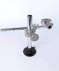 Heavy Duty Mini Welding Torch Holder Stand with Adjustable Vertical Height and Horizontal Sliding V Clamp Mounts for MIG TIG Guns