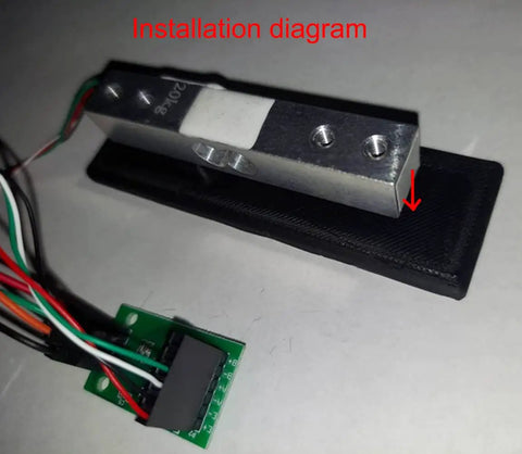 Digital Load Cell Weight Sensor Kit With HX711 ADC Module installation diagram showing wiring setup.