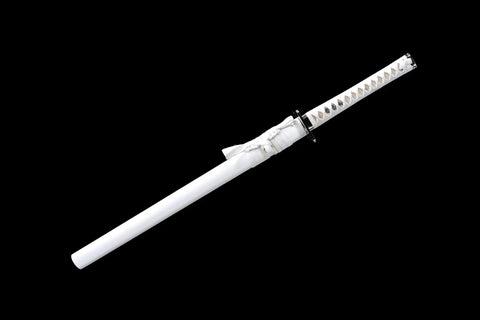 Beefy Full Tang Battle Ready Samurai Katana Sword With Black Finish Handmade 2960 Spring Steel Blade Real Ninja Sword Replica sheathed