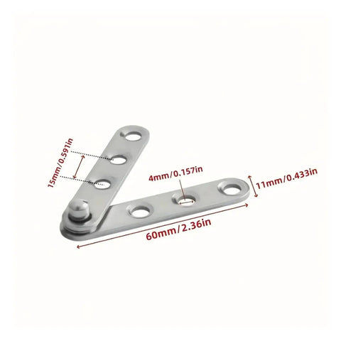 Heavy Duty 360 Degree Concealed Cabinet Hinges Set In Stainless Steel Flush Mounted Design dimensions shown