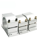 Heavy Duty CNC Spindle Motor Clamp Bracket for Precision Machining, solid steel, ensures stability and tight grip.