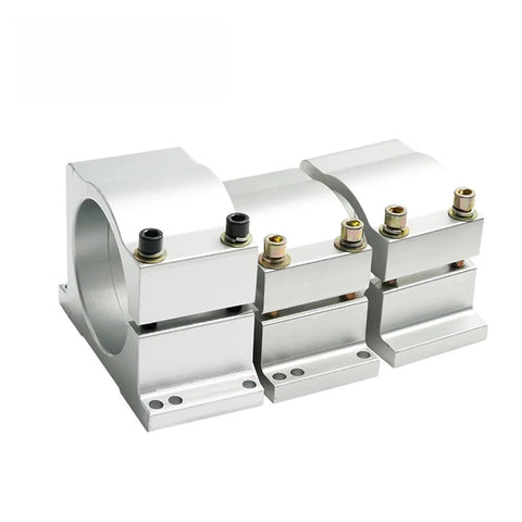 Heavy Duty CNC Spindle Motor Clamp Bracket for Precision Machining, solid steel, ensures stability and tight grip.