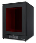 Lightning Fast UV Resin Curing Box For 3D Projects Featuring A Roomy 400X400X450Mm Turntable Chamber And Smart Sensor Tech, black enclosure with red interior.