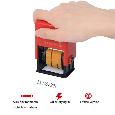 Adjustable Manual Date Coding Machine For Food Bag Label Packaging Print Expiration Dates Easy Gear Change 60 X 40 X 100Mm ABS Plastic Build in use