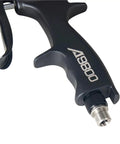 Pro Setup 1.3Mm Pneumatic Spray Gun For Rolling Out Dope Automotive Topcoats And Heavy Duty Furniture Varnish With A Slick Water Based Green Primer Finish close-up of black handle with A9800 logo