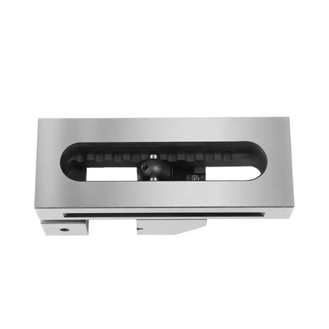 Rock Solid Cnc Milling Vise With Fast Swap Flat Jaws fixture, top view showing mechanical detail and robust design.