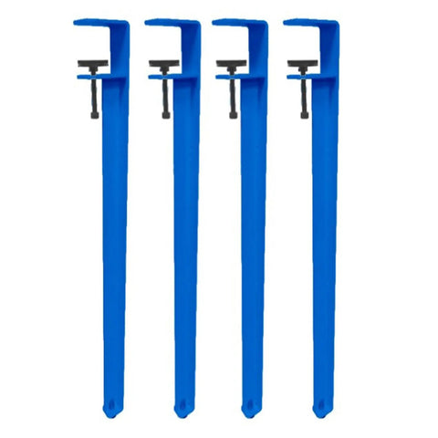 Sturdy 4-Piece Metal Table Clamp Legs Set For DIY Home Projects, Adjustable F-Shape Coffee Table And Desk Feet, Blue