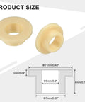 Four Piece Pack Of Precision Flanged Sleeve Bearings Crafted From High Grade Pom Plastic Providing Smooth As Butter Spin And A Dead Nuts Tight Fit For Hobbyist Builds And Equipment Repair Jobs size 5x7x4mm bushings with measurements.