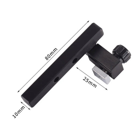 T Slot Track Positioning Stop With Hand Tightening Knob For DIY Woodworking Projects, Metal Track Stop Block measurements shown