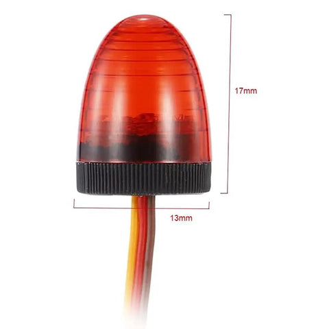 Red 13x17mm Rad Circular Ultra Bright LED Police Flash Light With Rotating Alarming Strobe for RC Models