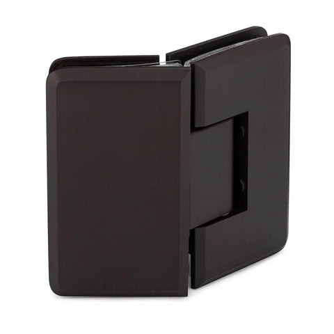 Oceana Beefed Up Heavy Duty 135 Degree Glass To Glass Hinge Oil Rubbed Bronze Medium Fits Three Eighths Inch Or One Half Inch