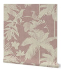 Kicked Up Your Walls With This Dope Tropical Exotic Vinyl Wallpaper Featuring A Solid Leather Texture And Heavy Duty Commercial Grade Durability Custom Printed Just For You, showcasing birds and foliage.