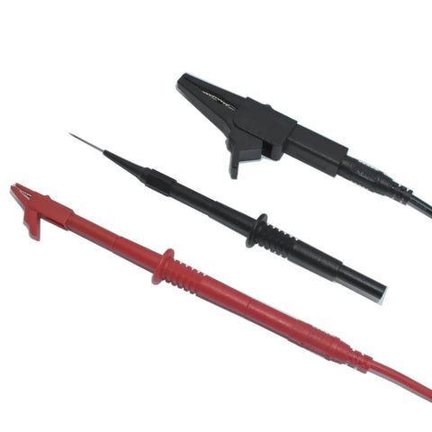 All In One 10Pcs Test Leads Kit With Double Insulated Leads, 1000V CAT III, 14AWG, red and black probes with alligator clips