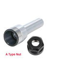 Heavy Duty ER Extension Rod For Collet Chuck Machine With Straight Shank Ultra Precision Low Runout Fits C6 To C40 Sizes Like C20-ER32 150L with A Type Nut