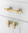 Champagne Bronze Cabinet Pulls 3 Inch 76mm 10 Pack Honey Bronze Kitchen Cupboard Handles on white cabinets