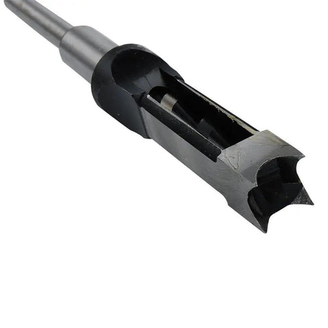 Built Tough Three Quarter Inch Square Hole Drill Bits Mortising Chisel Set Heavy Duty Bearing Steel with sharp cutting edges.