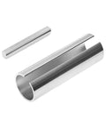 Heavy Duty 7/8 To 1 Inch Crankshaft Adapter Sleeve Aluminum Taper Converter With Stepped Key Gears, showing two parts in silver.
