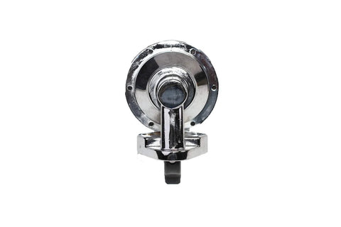 Front view of Beefed-Up Inline Mechanical Fuel Pump for Chevy and GMC Small Block 262-400, chrome finish, 6 PSI, 80 GPH.