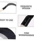 Close-up of Long Handle Gardening Grass Knife Hand Scythe featuring manganese steel blade and comfortable grip details.