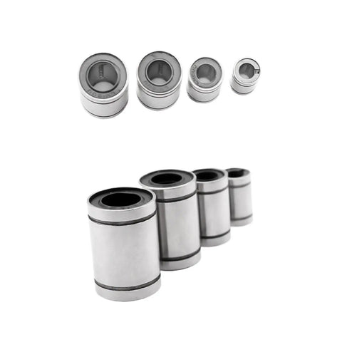 Pro Grade Linear Bushing Set for CNC Systems 8x15x17mm Rods, 10 Pcs, LM8SUU Compatible Bearings for Smooth Motion, Low Friction, Easy Install, Durable Guide Support for Robotic and Milling Projects. silver LM8SUU linear bushings, 8x15x17mm, for CNC and robotics