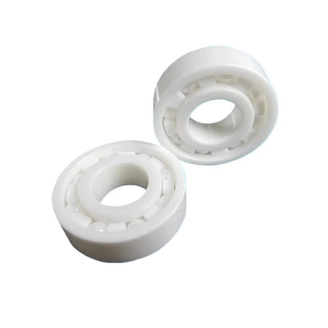 Top Shelf 6306 Full Ceramic Zirconia Ball Bearings 30X72X19MM Oilfree design shown in white ceramic for automotive and industrial use.