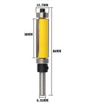 Awesome 1 Inch Wood Router Bit With Top And Bottom Bearings For Smooth Trim Work and Template Projects. Dimensions shown.