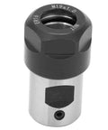 Top Tier Collet Block Chuck Holder That Grips Tight For Heavy Duty Milling And Drilling Machines With 12mm Opening, black and silver metal.