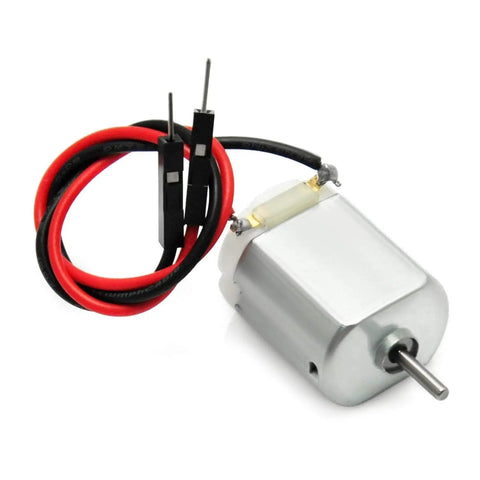 10 Pack Tiny DC Motors 1-6V Micro 130-Size Motors with red and black wires, 15x20mm, 2mm shaft