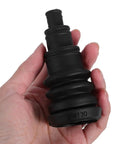 Rugged Vehicle Cable Grommet Kit With Vibration Reducing Rubber Boots For Outdoor Car Wiring Grommets And Wire Bundles Weatherproof Cable Management Solutions black rubber firewall boot held in hand