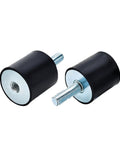 Tough As Nails Rubber Shock Absorber Isolation Pads for Mini Split Heat Pumps, featuring male-female thread mounts and rubber material.