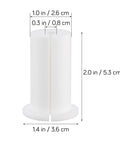 Two Pack Silky Soft Silicone Wall Cable Grommets Kit With Removable Design For Gaming Setups And Entertainment Units To Keep Wires Protected From Fraying And Damage In Sleek White Style. white silicone cable grommet, 2 in x 1.4 in