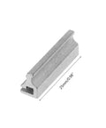 Side view of Key Duplicating Fixture Clamp For Key Machines In Silver Durable, Precise Pro Grade Tool for locksmiths, 25mm length