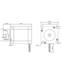 35x35mm Frame Stepper Motor 1.8 Degree Nema 14, 0.8A, 18N.cm Holding Torque, 34mm Length, 5mm Shaft, Great for 3D Printers, CNC Machines, Engraving and Automation, For Makers and DIYers technical drawing