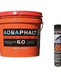 Permanent Asphalt Repair Kit 6.0 With Tru Tack for Road Repairs Driveways and Concrete Patches, includes orange bucket and spray
