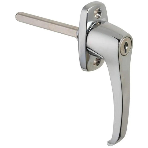 Universal Locking L Handle Chrome Shaft 5 Sixteenth Inch By 3 11 Sixteenth Inch For Wood Or Metal Doors Garage Doors And Camper Tops