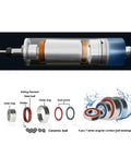Cross-section of 2.2KW ER20 D80 220V Water Cooled Spindle Motor Kit with bearings and components shown separately