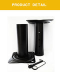 Adjustable Boat Seat Pedestal 11.5 to 17.5 Inches, Black Powder Coat, Non-Rotating Mount Built for Custom Height Seating, Works With Standard Seat Swivels for 360 Degree Rotation, Durable Marine Hardware with base and pin