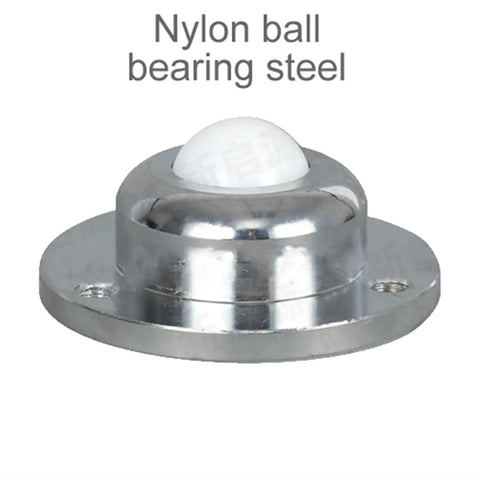 Nylon ball bearing steel mount for heavy duty precision universal ball bearing casters and smooth rolling nylon stem wheels.