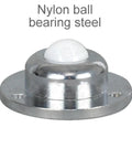 Heavy Duty Universal Caster Wheels With Precision Nylon Ball Bearings Round Flange Three Hole Mount, featuring a nylon ball bearing steel design.