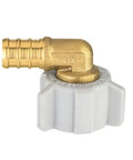 Pack Of 2 1/2 In Pex To 1/2 In Female NPT Swivel Elbow Brass Crimp Fittings Lead Free Fits Pex B Or C Tubing Works With Stainless Steel Clamp Or Copper Crimp Ring Systems ASTM F1807 NSF 61 NSF 372 Certified brass PEX elbow fitting