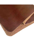 Close-up of Rock Solid Wide Flat Leather Straps, Knockout Full Grain Cowhide Hide Sheet In Warm Brown Red, 39 By 39 Inches.