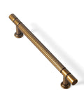 Vintage Retro Antique Brass Zinc Alloy Cabinet Handles 6 Pack With 5 Inch Center To Center Mounting Holes Includes Screws Durable Distressed Finish