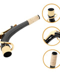 Curved Metal Neck Replacement For Alto Saxophone With Cork Sheet Black Nickel Plated Bend Neck Repair Kit detailed view