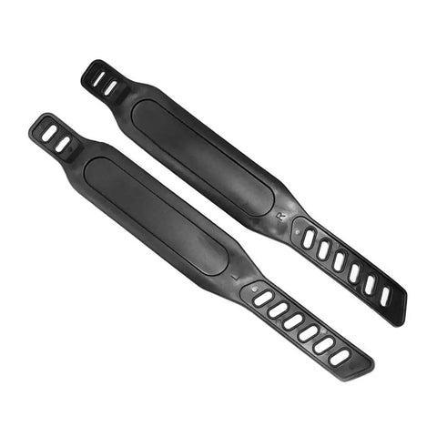 Two Pairs Go-To Durable Exercise Bike Pedal Straps With Adjustable Length, showing secure foot grip design for bikes.