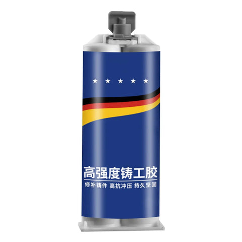Two Part Pro Grade Industrial Strength Metal Bonding Paste For Structural Restoration High Temperature Adhesive Gel With Hardener Cold Weld Sealant in blue tube