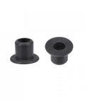 Flanged Sleeve Bearings 3mm Bore 4.6mm OD 5mm Length POM Oilless Bushings Black 4 Pieces Self Lubricating shown from top view