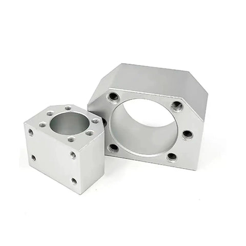 Universal Ballscrew Nut Housing Bracket Holder Seat With Secure Fit For SFU1204 1605 And DSG Models In 22 24 And 28mm Sizes, aluminum, two sizes shown.