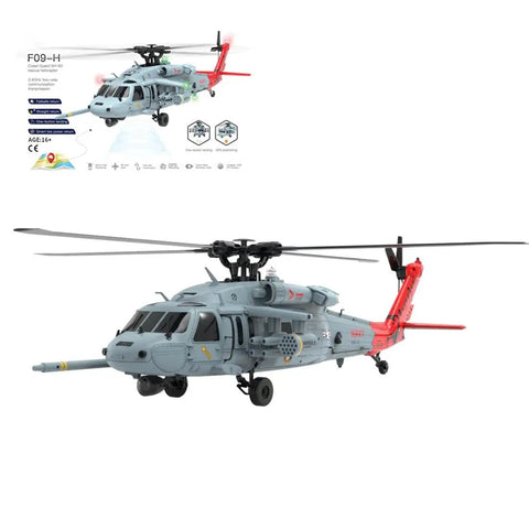 SH60 Seahawk 8CH RC Helicopter One Forty Seventh Scale with 2.4G Dual Brushless Motors GPS Return depicted in detailed profile